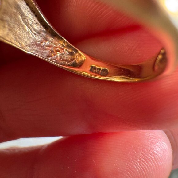 10k Yellow Gold 42 Diamond Cluster Wrap Baguettes & Round Sz 5.5 Ring 1.24tcw - Picture 8 of 13